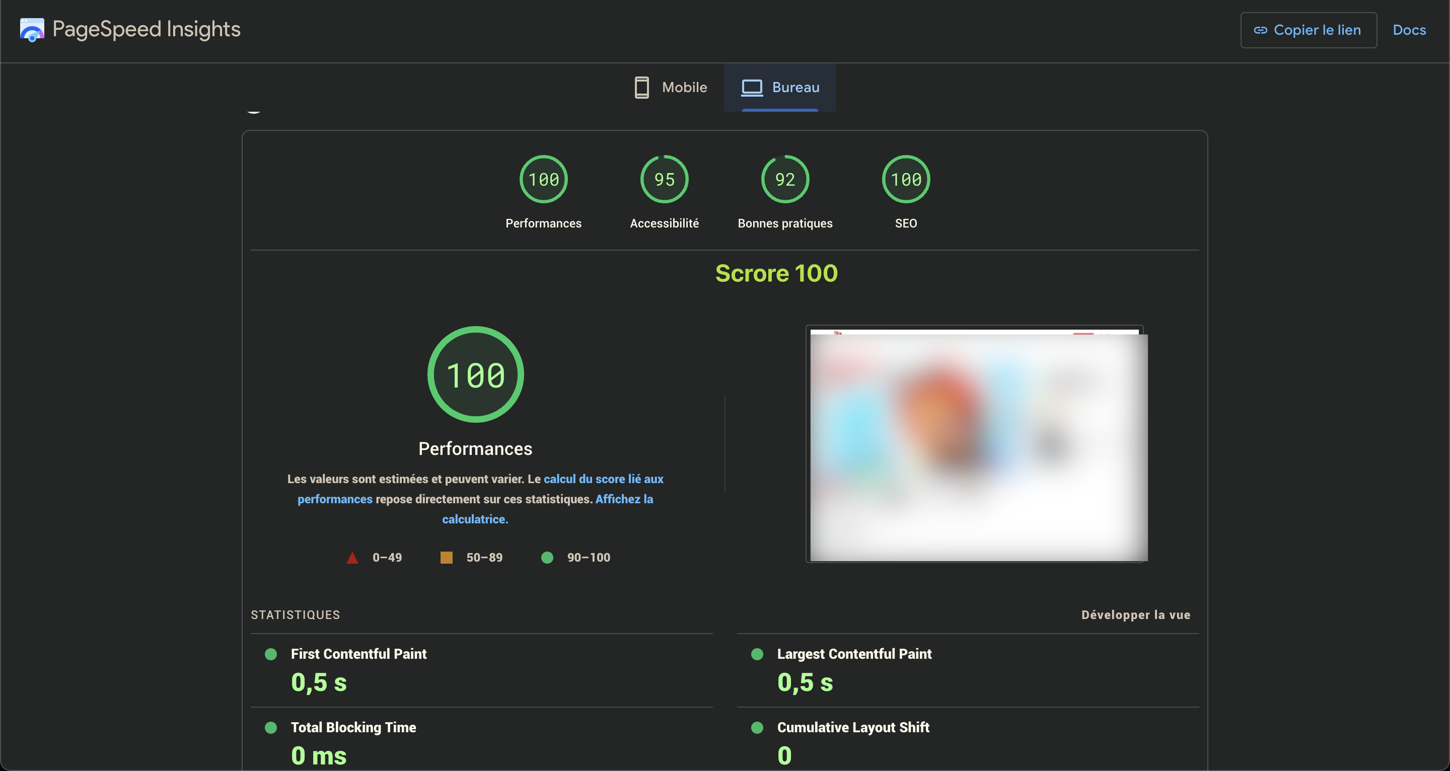 Google speed sans Ezoic Litespeed Cache Ordinateur